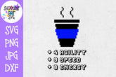 Coffee Level Up SVG - Pixel SVG - Nerdy SVG